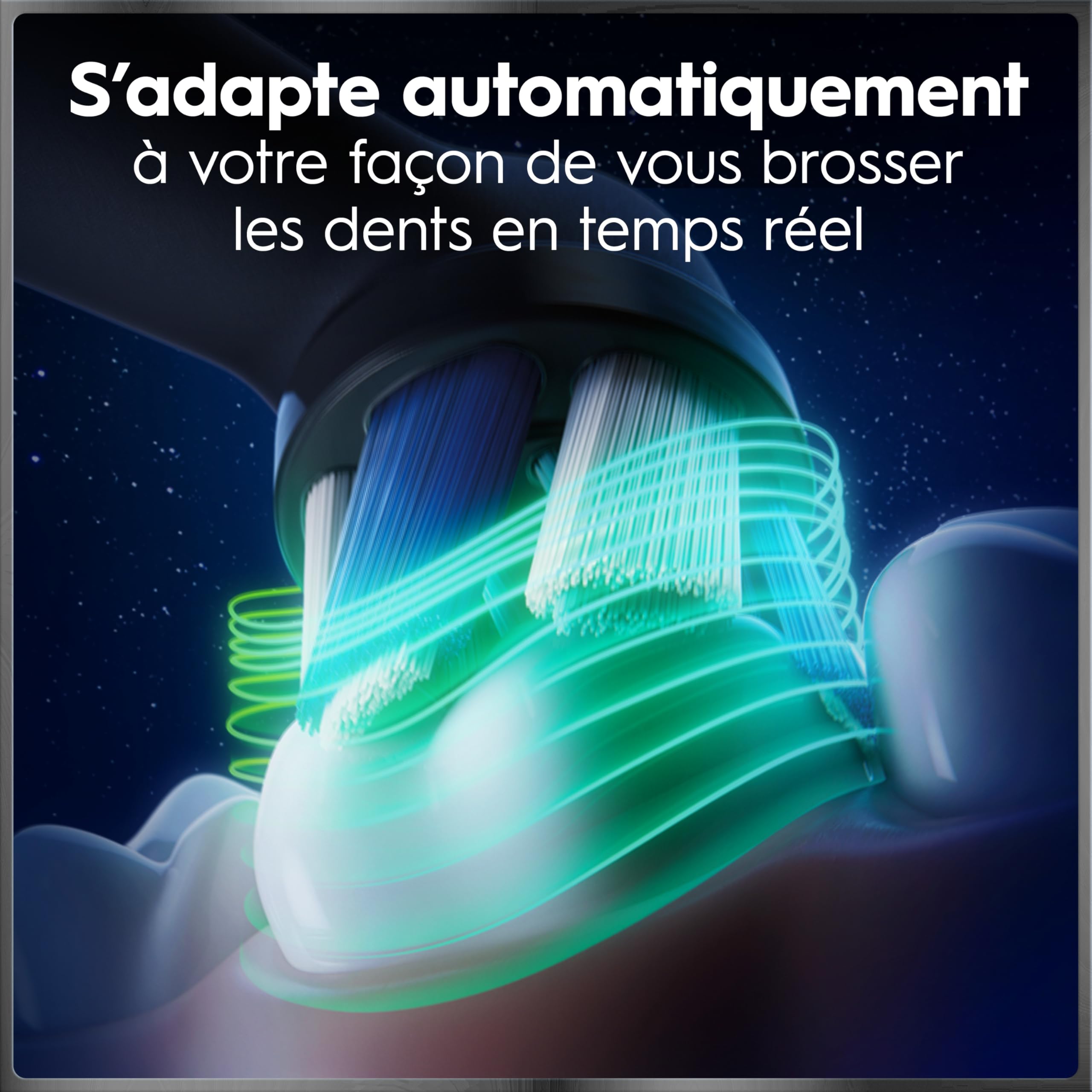 Oral-B Brosse à Dents Electrique iO 10 avec Brossette de Rechange, Noire – 7 Modes dont Blancheur et Soin des Gencives, Capteur de Pression, Batterie Rechargeable, Coach de Brossage, Etui