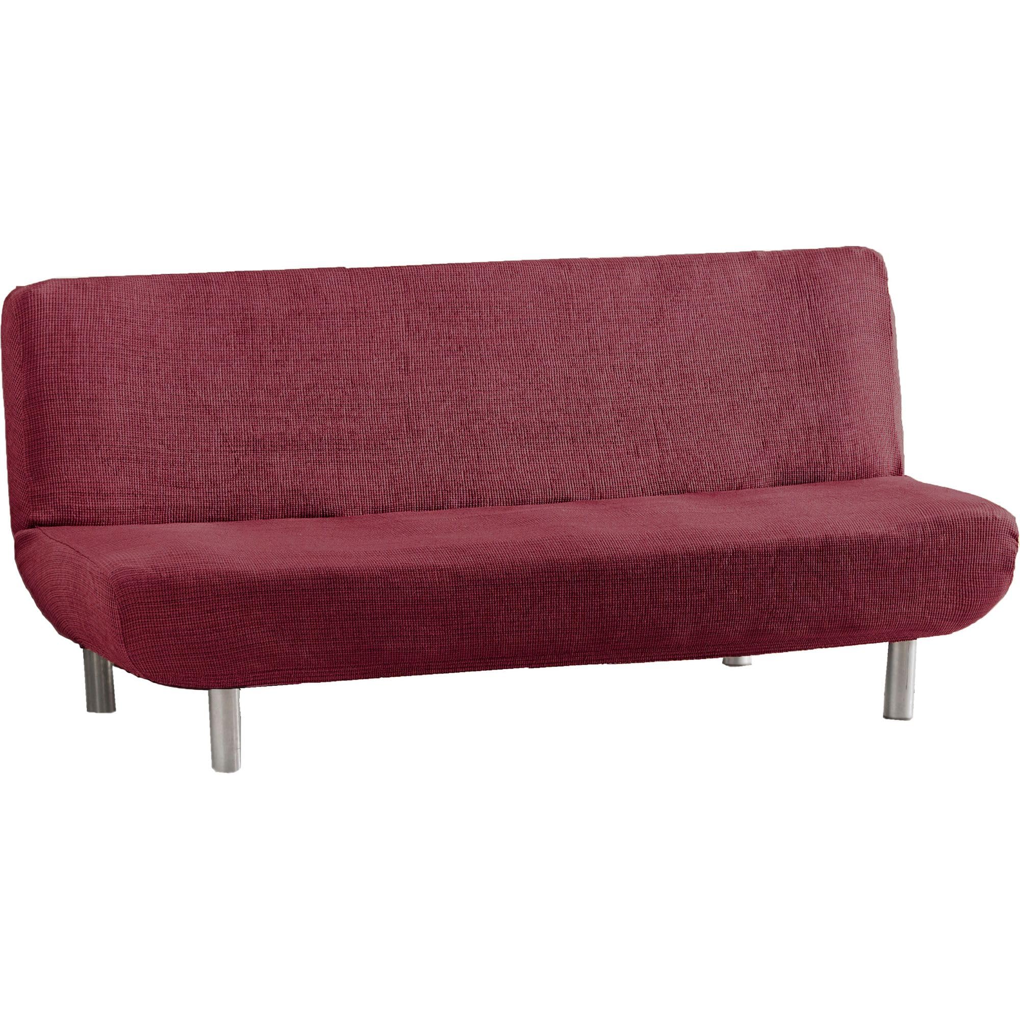 ECOMMERC3 | 3 Seater Sofa Cover Clic-Clac Elastic Jacquard – Burgundy Sofa Cover Universal Fit for Sofas Click Clack, Breathable and Anti-Wear, Easy to Put on and Remove