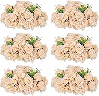 Vista 39 de Bolas de flores de rosas rojas para centros de mesa: 6 piezas de centros de mesa de flores de diámetro de 11.8 pulgadas para mesas en decoración