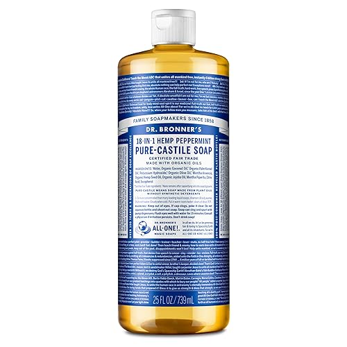 Miniatura 13 de Dr. Bronner's Pure-Castile Magic - Jabón líquido hecho con aceites orgánicos regenerativos, para cuerpo, cara, cabello, platos, mascotas, lavandería