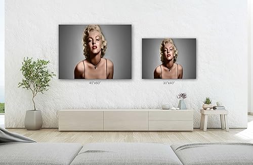 Miniatura 3 de SpiritualHands Marilyn Monroe - Lienzo decorativo para pared y póster – Decoración femenina moderna de maquillaje femenino, impresión de moda