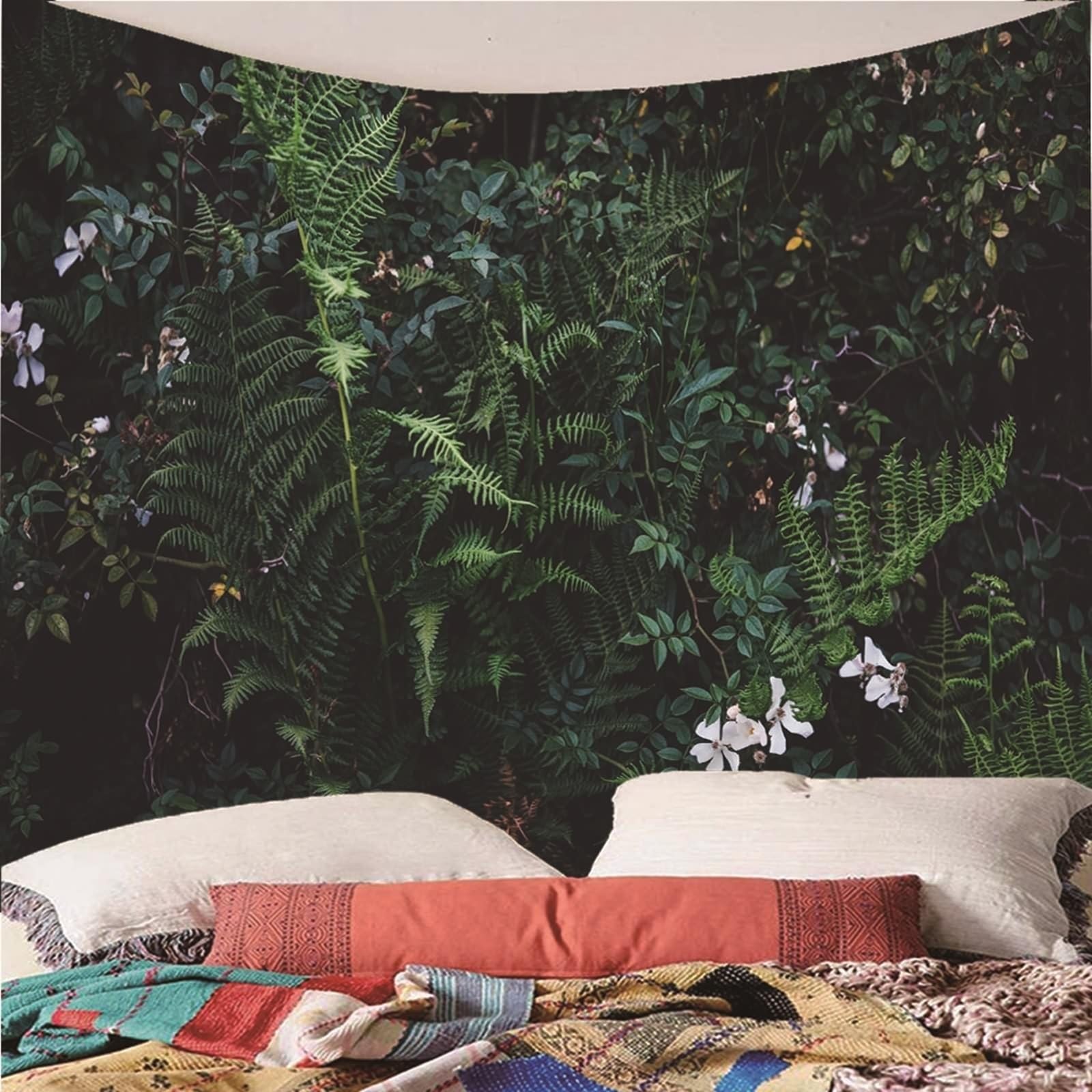 Wycian Tapiz exterior para colgar en la pared, plantas L, verde, microfibra, 260 x 240 cm (ancho x alto)