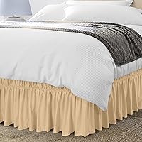 Vista 17 de Utopia Bedding Falda de Cama Elástica Twin - Volante de Fácil Colocación - Falda de Cama de Microfibra con Cinturón Elástico Ajustable Caída