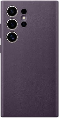 Samsung Vegan Leather Case cover in pelle vegetale per Galaxy S24 Ultra, Dark Violet