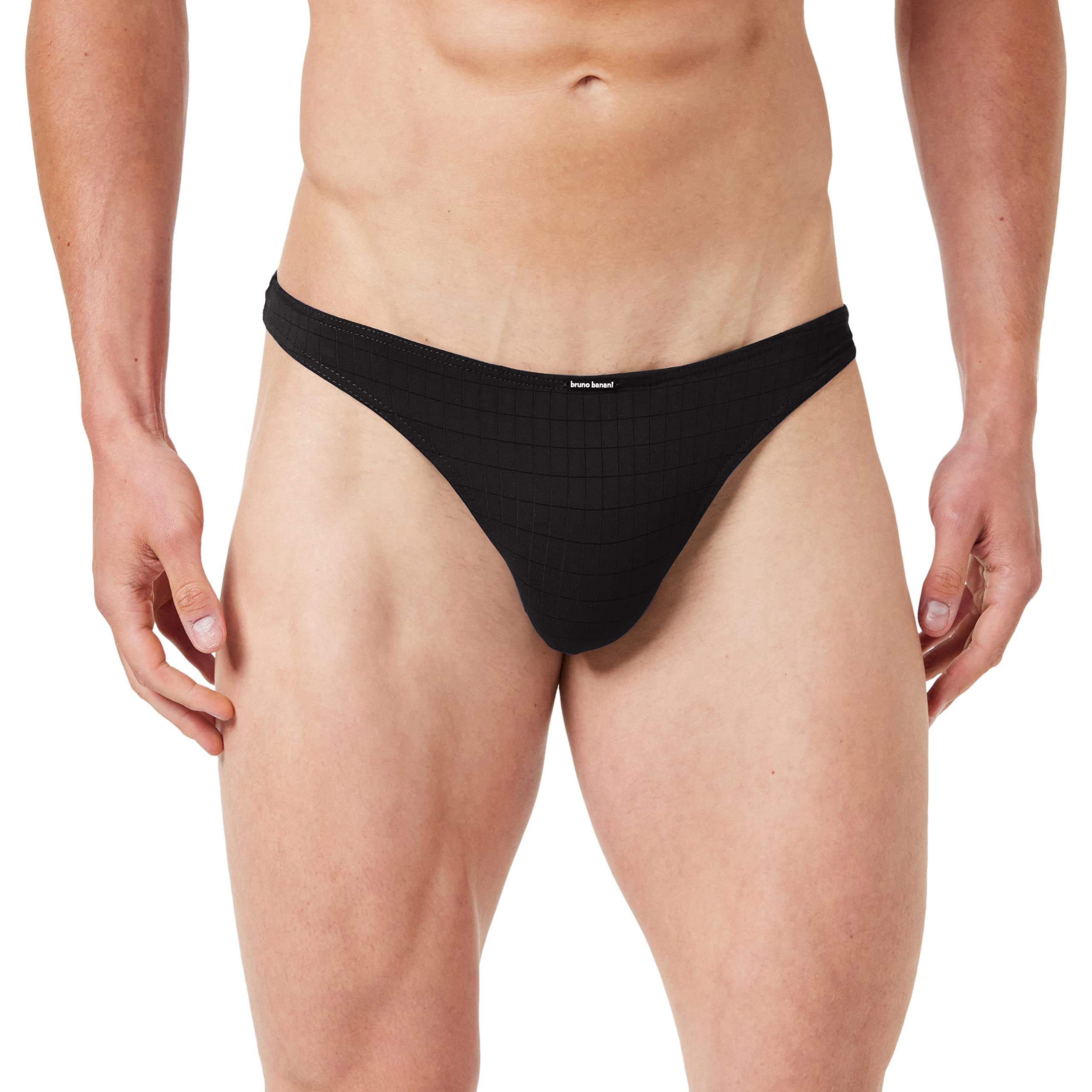 Bruno Banani stringi męskie, Czarny (Karo 125), L