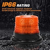 Vista 7 de LED Strobe Light, 12V-24V Amber 40 LED Warning Safety Flashing Beacon Lights with Magnetic and 16 ft Straight Cord for Vehicle Forklift Truck