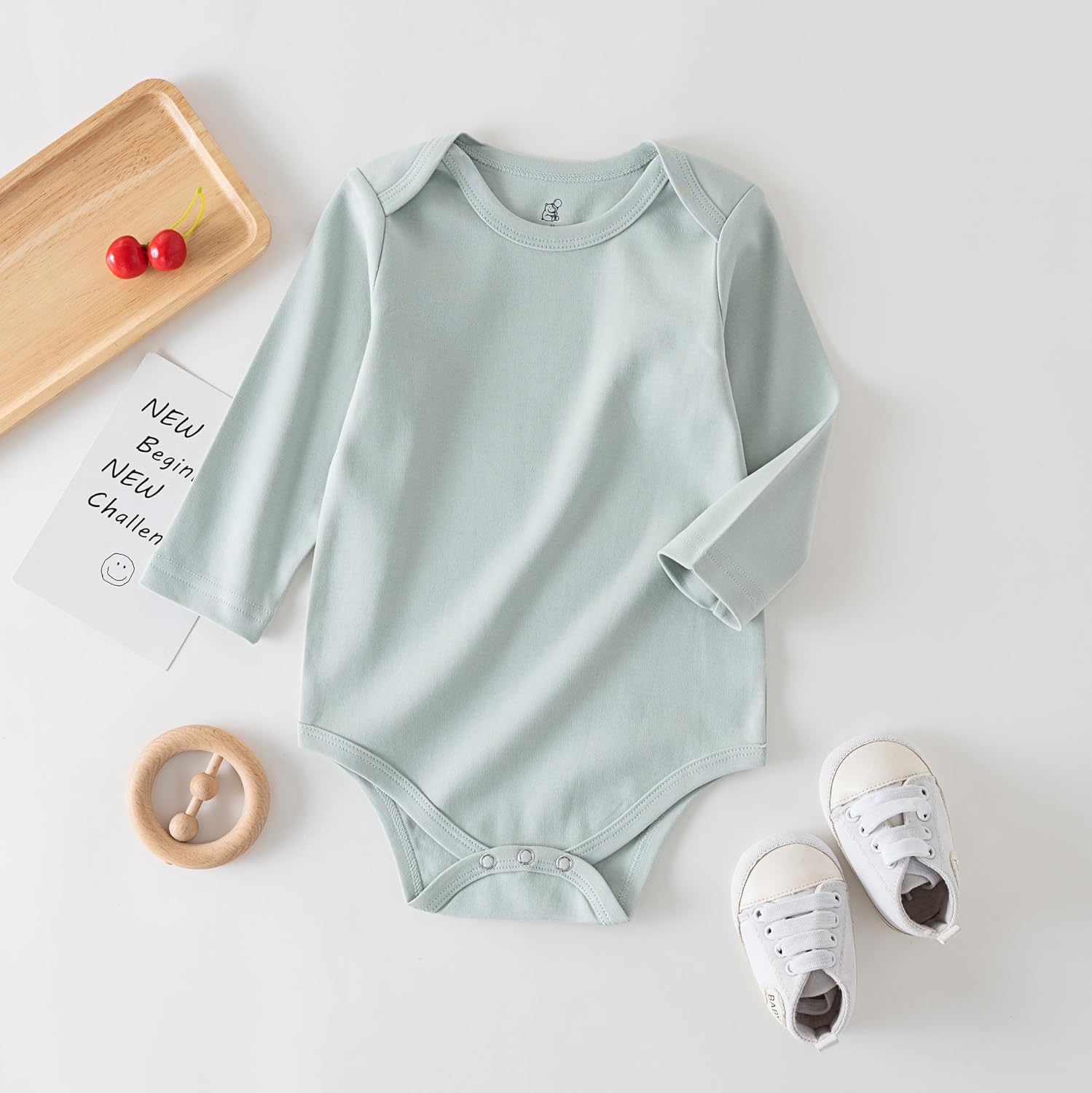 HippoHugs Organic Cotton Baby Long Sleeve Romper (0-3 Month, Yellow)