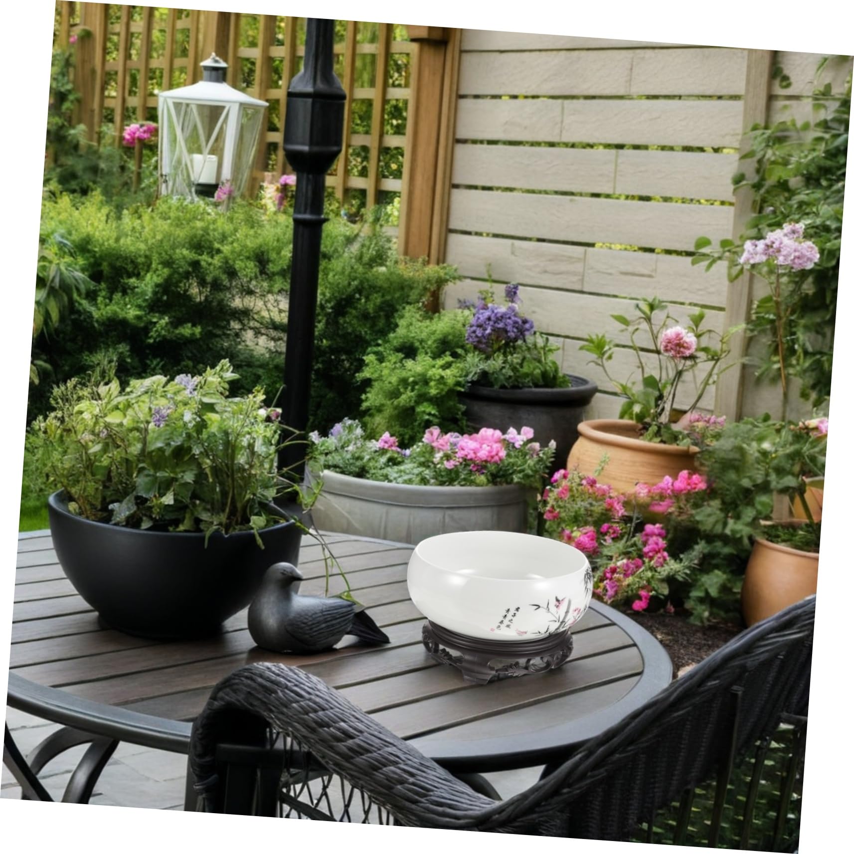 TOYANDONA Duża Okrągła Ceramiczna Doniczka Kwiaty Stylu Azjatyckim Porcelanowa Lotosu bez Otworu Drenażowego Dekoracyjna Do Hydroponiki i Aranżacji Kwiatów Trwała i Elegancka