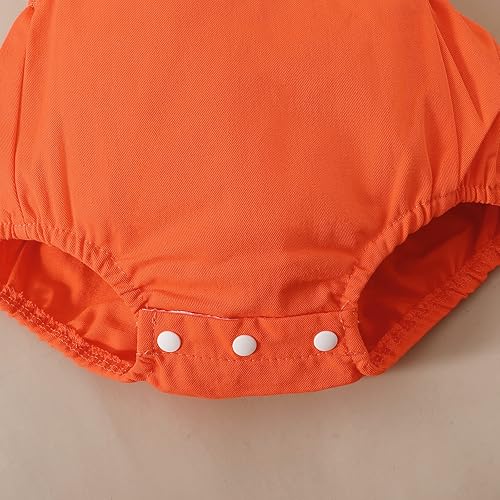 Miniatura 6 de Trajes de Halloween para niña recién nacida, sudadera de manga larga, color liso, overoles con peto, overoles de fantasma, diadema con lazo, ropa