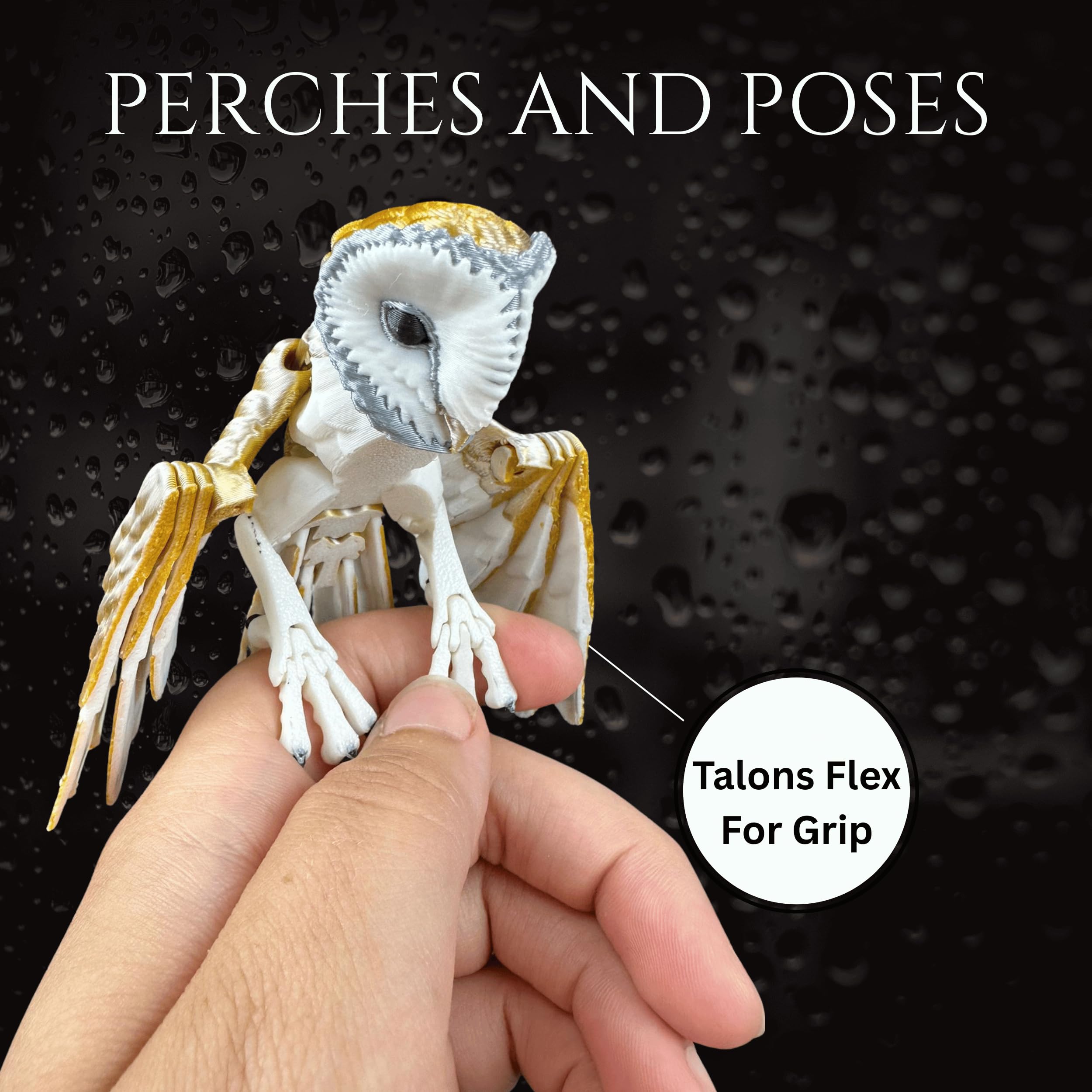 Amazon.com: 3D Printed Barn Owl - Articulating and Poseable - 3D