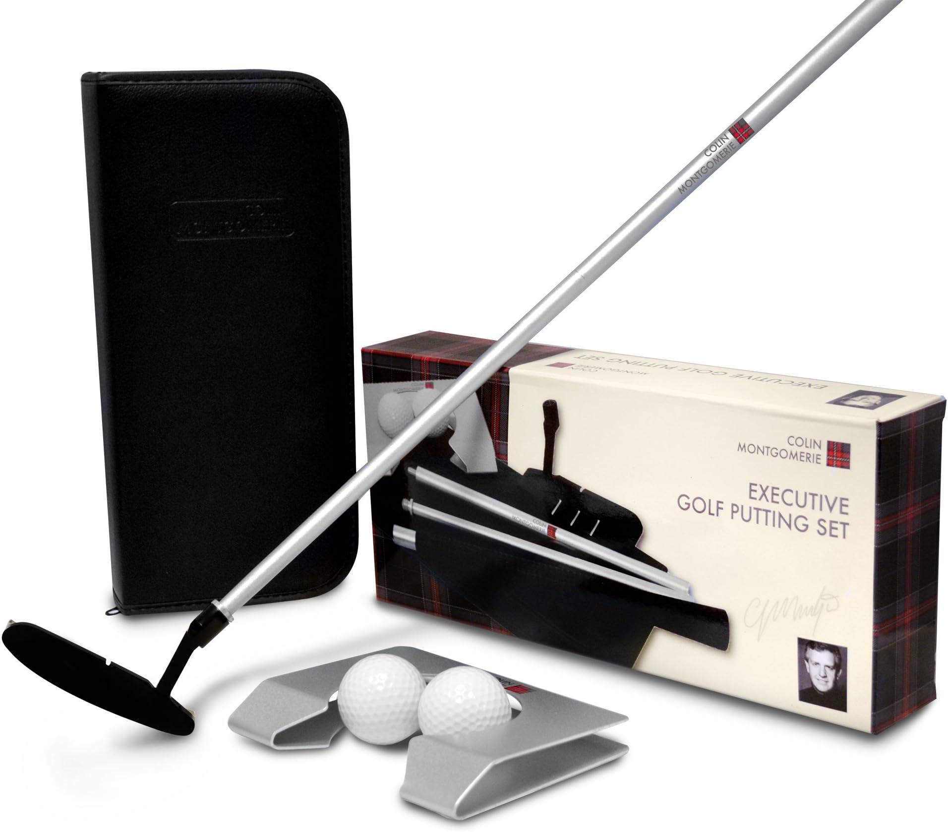 Colin Montgomerie Unisex's Executive Golf Putting Set, Black, One Size