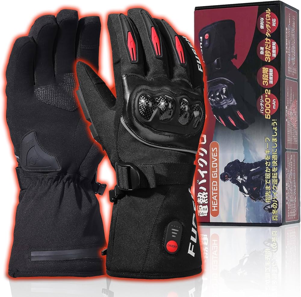 Amazon | 電熱グローブ バイク 冬 グローブ 7.4V速暖 3段階温度調節 Amazon | 電熱グローブ バイク 冬 グローブ 7.4V速暖 3段階温度調節