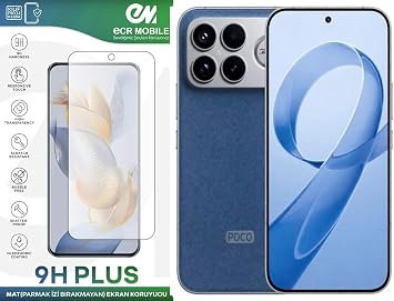 Poco F8 Ultra ile Uyumlu Mat 9H Nano Ekran Koruyucu Parmak  zi B rakmaz