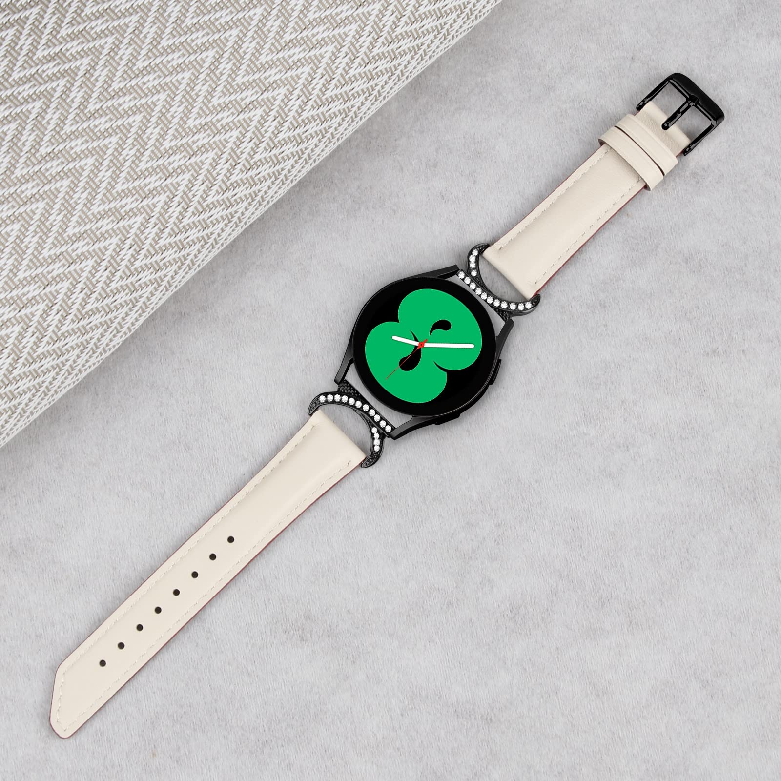 Bracelets de rechange en cuir et métal pour Amazfit GTS 4 Mini, bracelet de montre de rechange pour Amazfit GTR Mini/Bip 3 Pro/GTS 3/GTS 2e/Pop Pro/BIP U (marron)