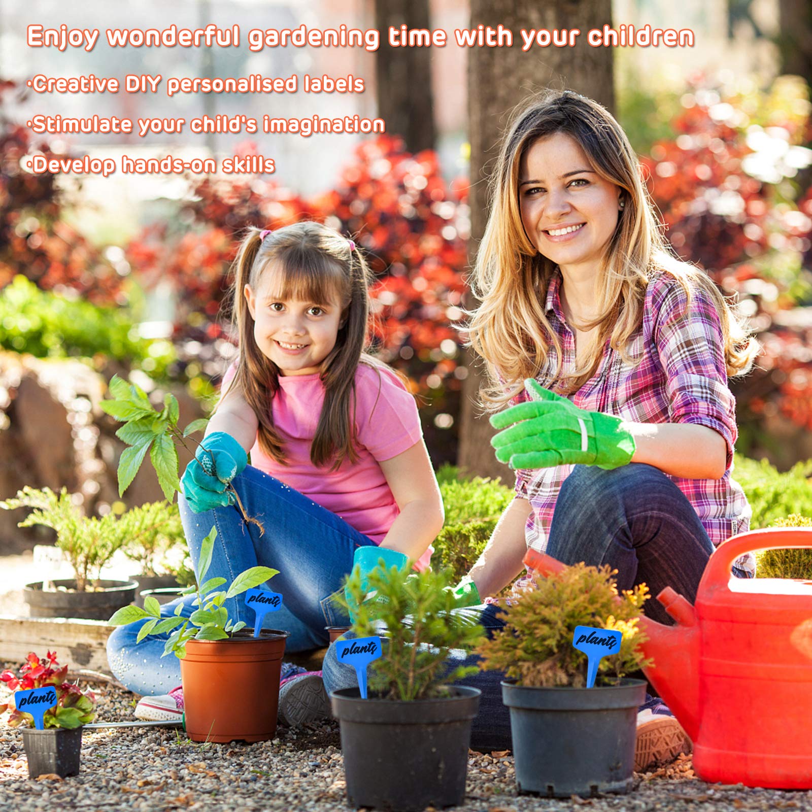 EKKONG Pflanzschilder 100 Stk. | T-Form Pflanzenstecker | Wetterfest & Beschreibbar