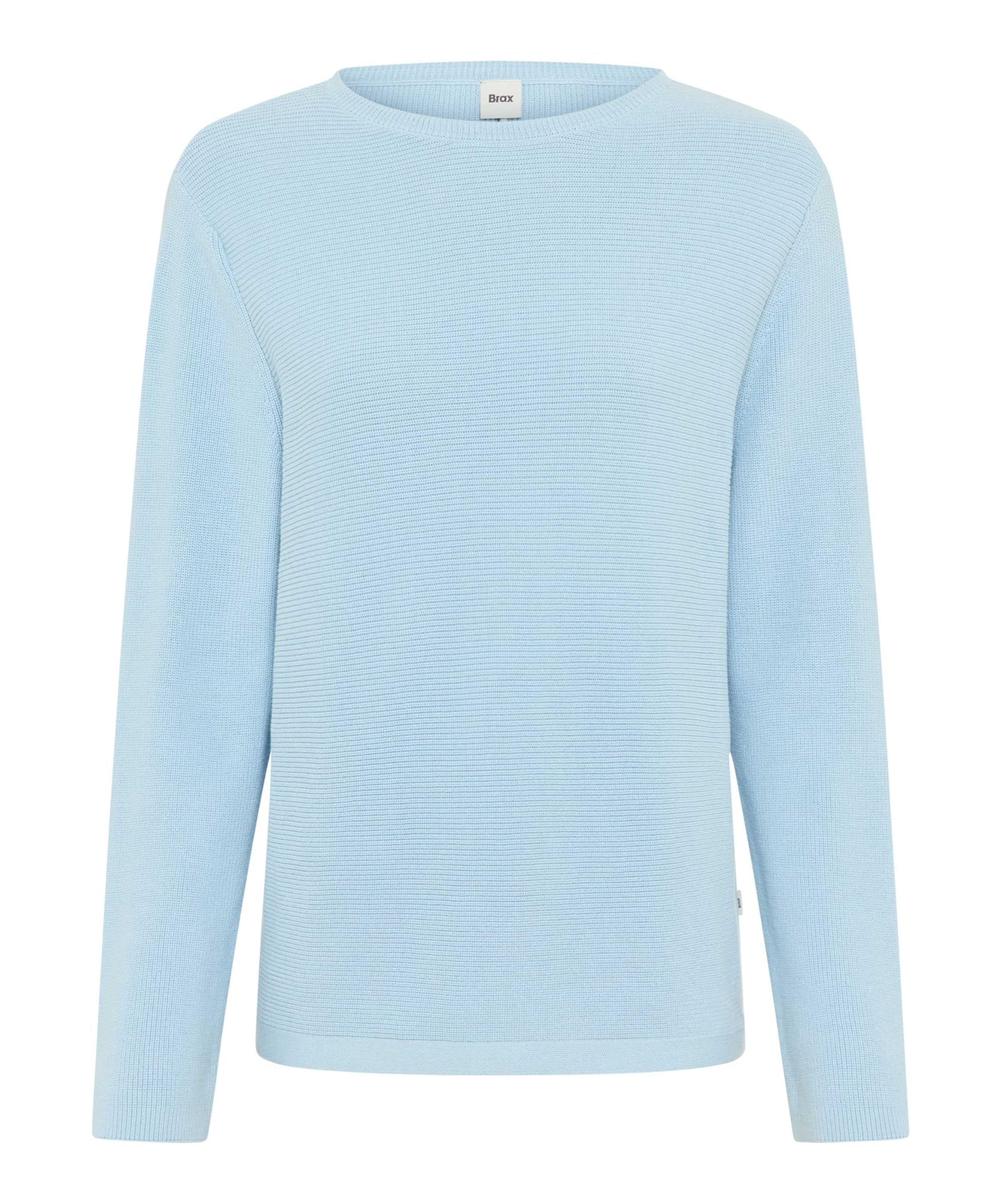 BRAX Women's Style.Lesley Organic Cotton Pullover Sweater, 27 Vintage Blue, 10