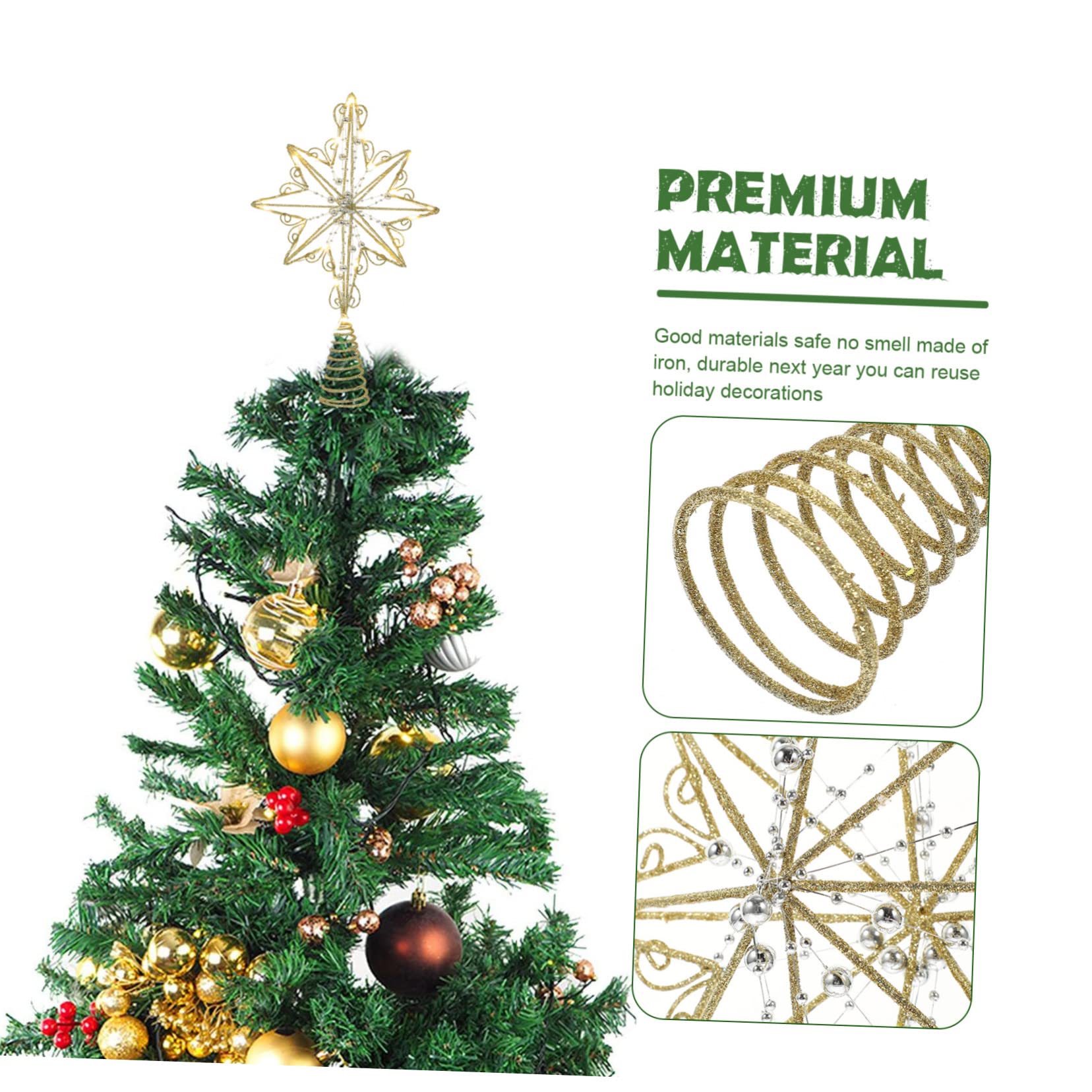 ABOOFAN 3pezzi Puntale Per Led Decorazione Natalizia Addobbo e Decorazioni Festive