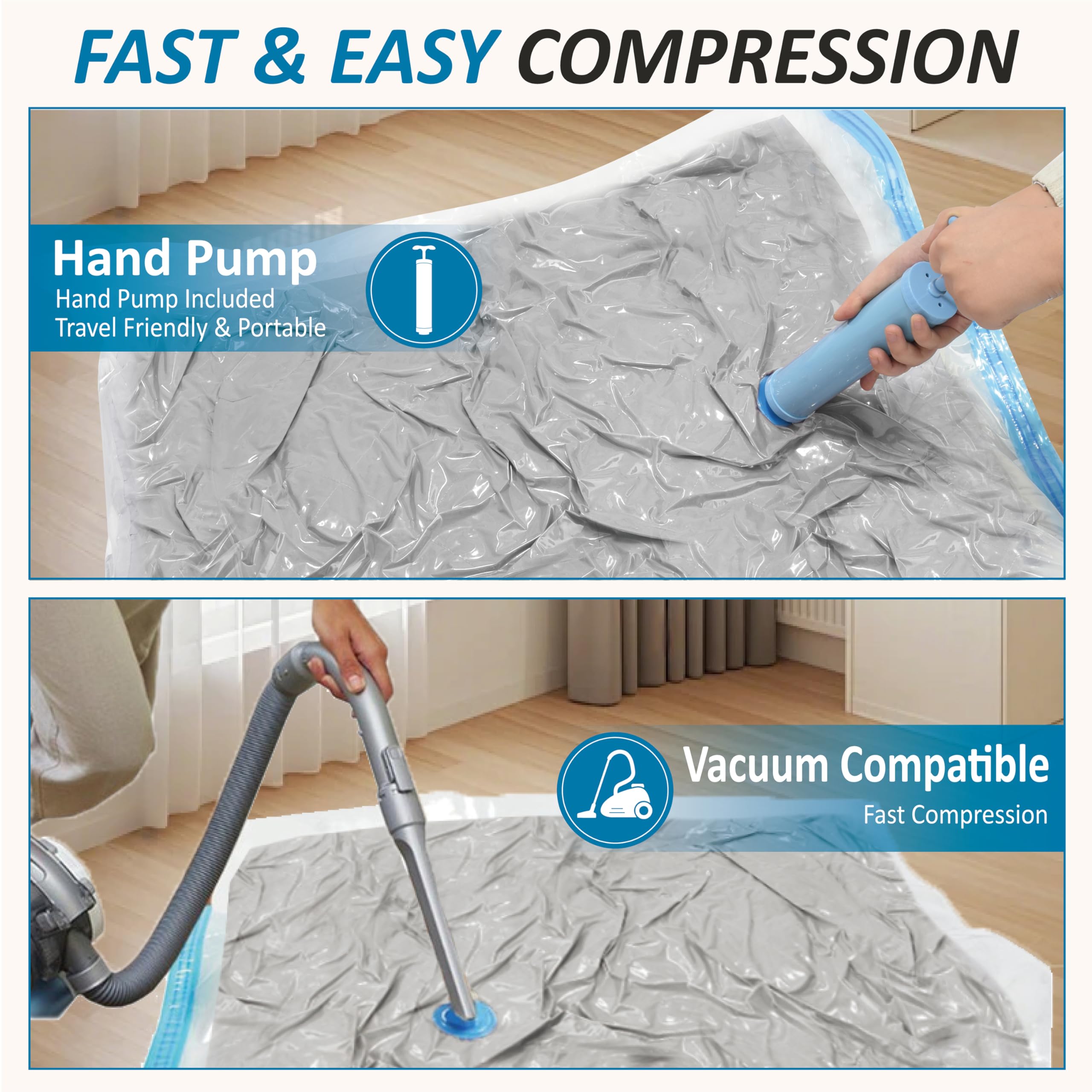 20 Combo Vacuum Storage Bags with Hand Pump T535564