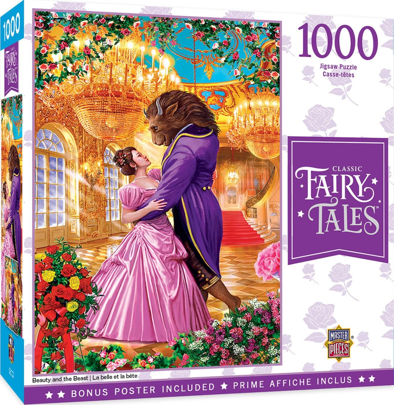 MasterPieces 1000 Piece Jigsaw Puzzle for Adults, Family, Or Youth - Beauty and The Beast - 19.25"x26.75"