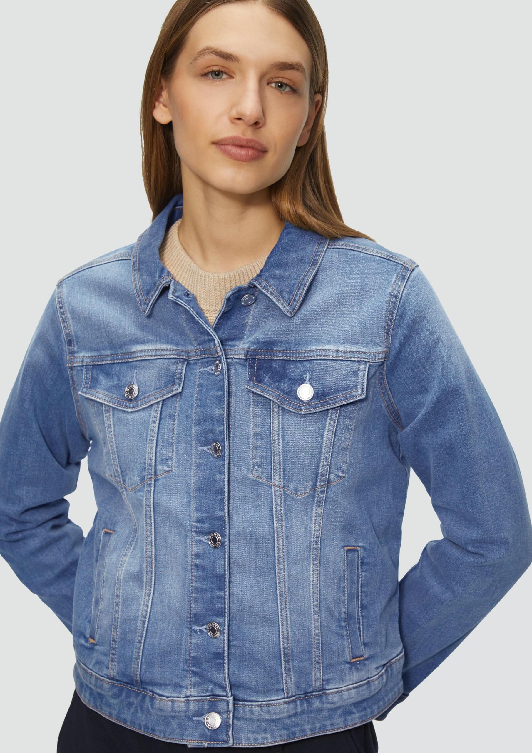 s.Oliver Jeansjacke mit Eingrifftaschen