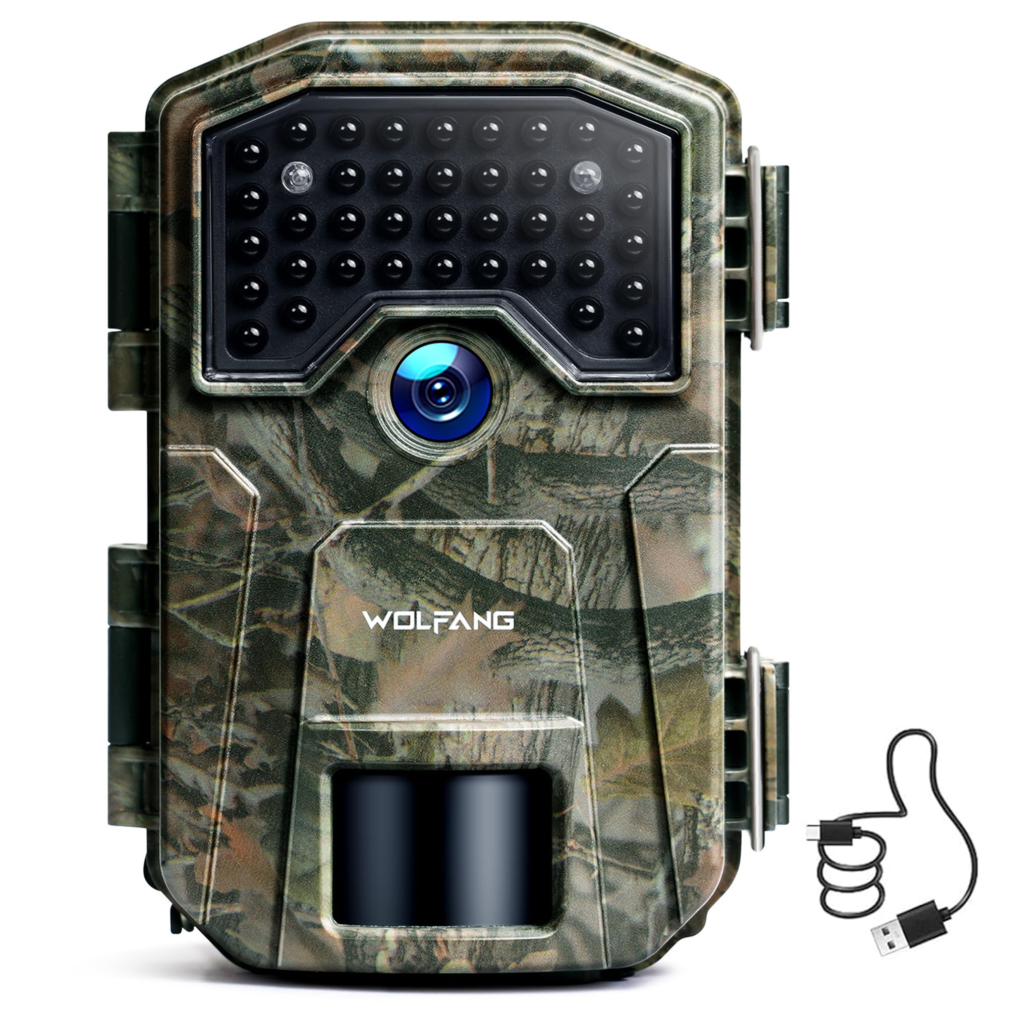 Wolfang Black/White Wildlife Camera, 4K 48Mp Trail Camera With 36Pcs 940 Nm Ir Leds Night Vision Activated Waterproof Ip66, Hunting Camera For Wildlife Garden Monitoring