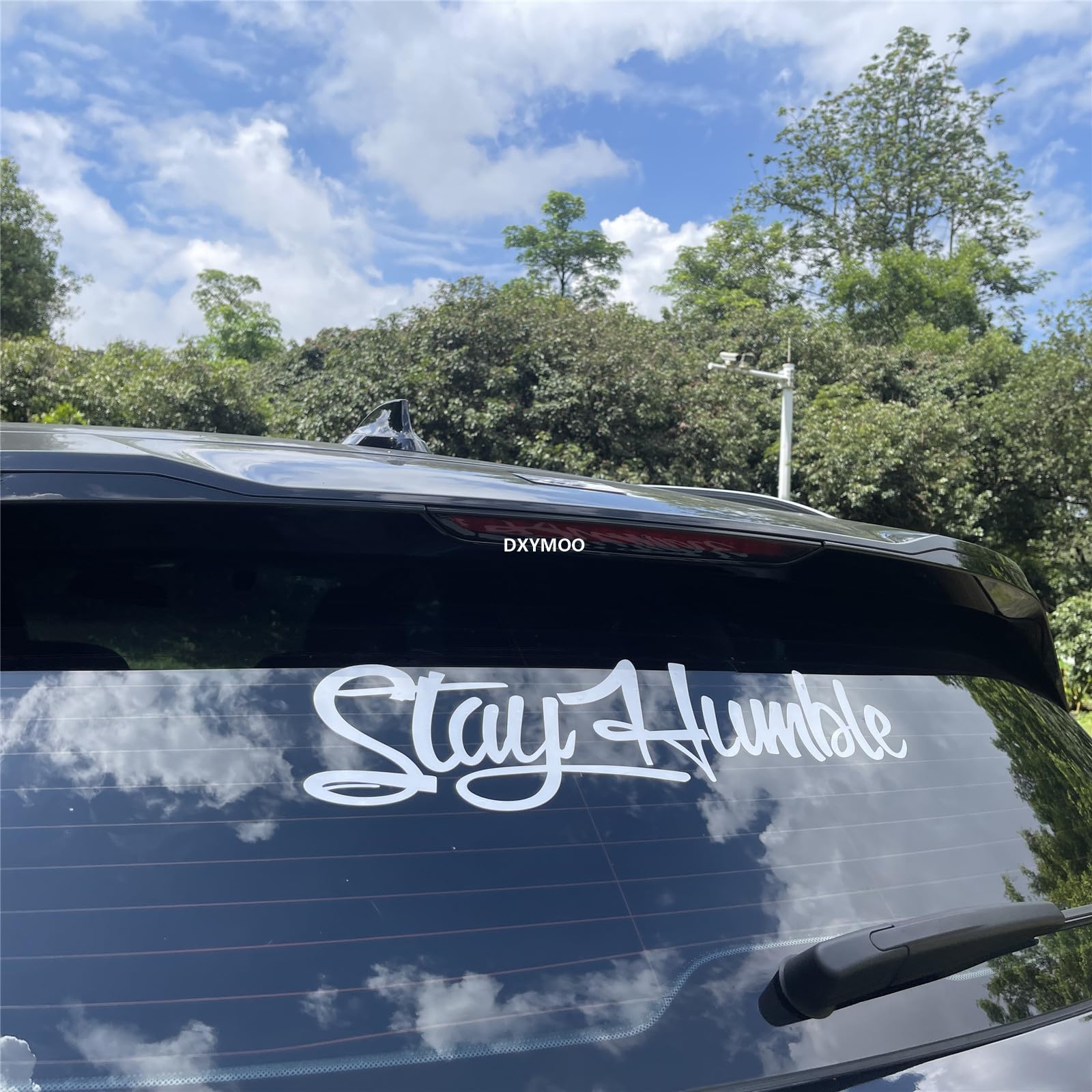 Car Stickers for Stay Humble Auto Front Rear Windshield Window Decal Vans Truck Window Tail Decoration (White, 500x125mm)