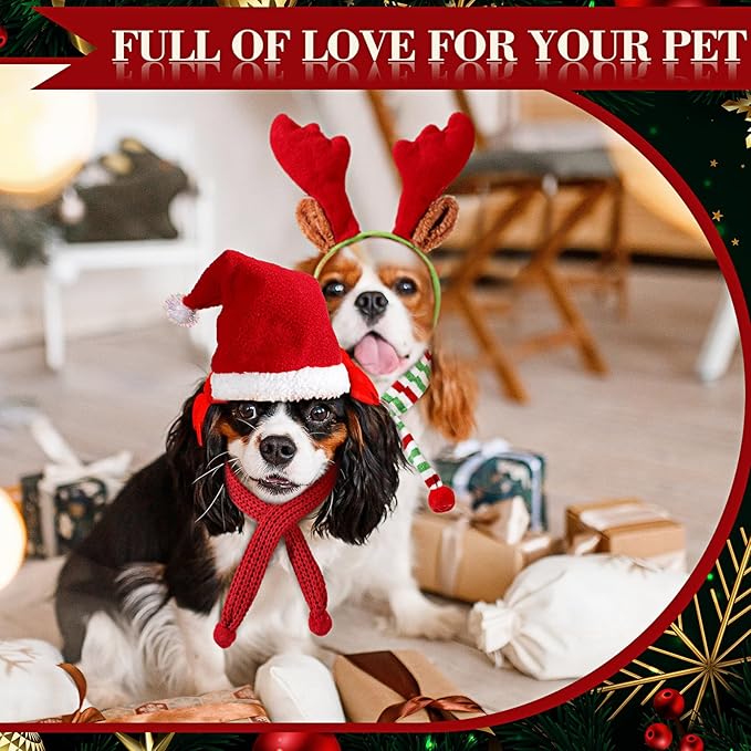 8 Disfraces de Navidad para Perros - Gorro y Bufanda miniatura 5