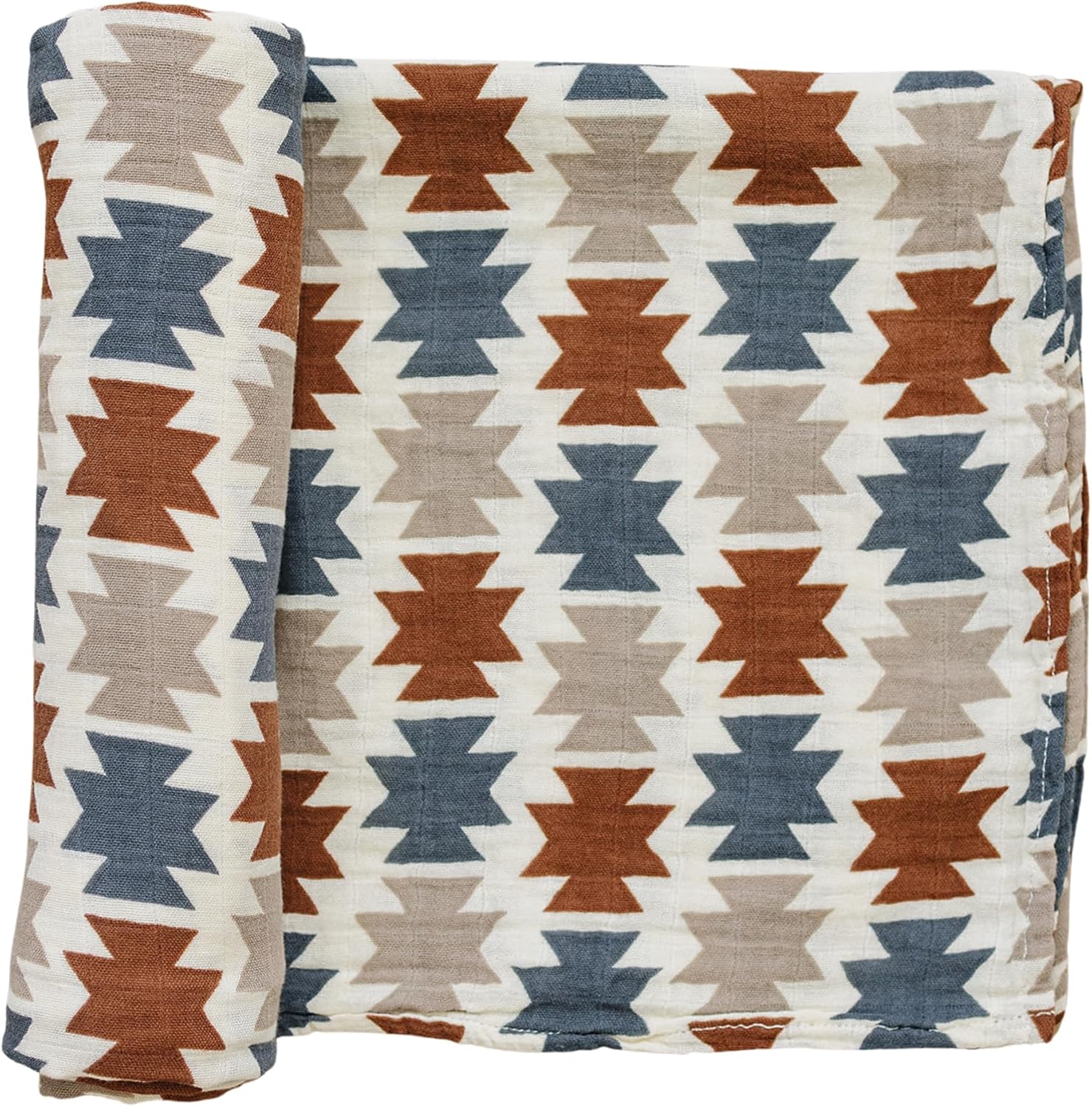 Mebie Baby Western Aztec Muslin Swaddle, Modern and Neutral Swaddle Blanket for Baby Girl or Boy, Soft Baby Blankets, Newborn Swaddle Blanket, 0-3 Month, Comfy Wrap, Baby Essentials & Gifts