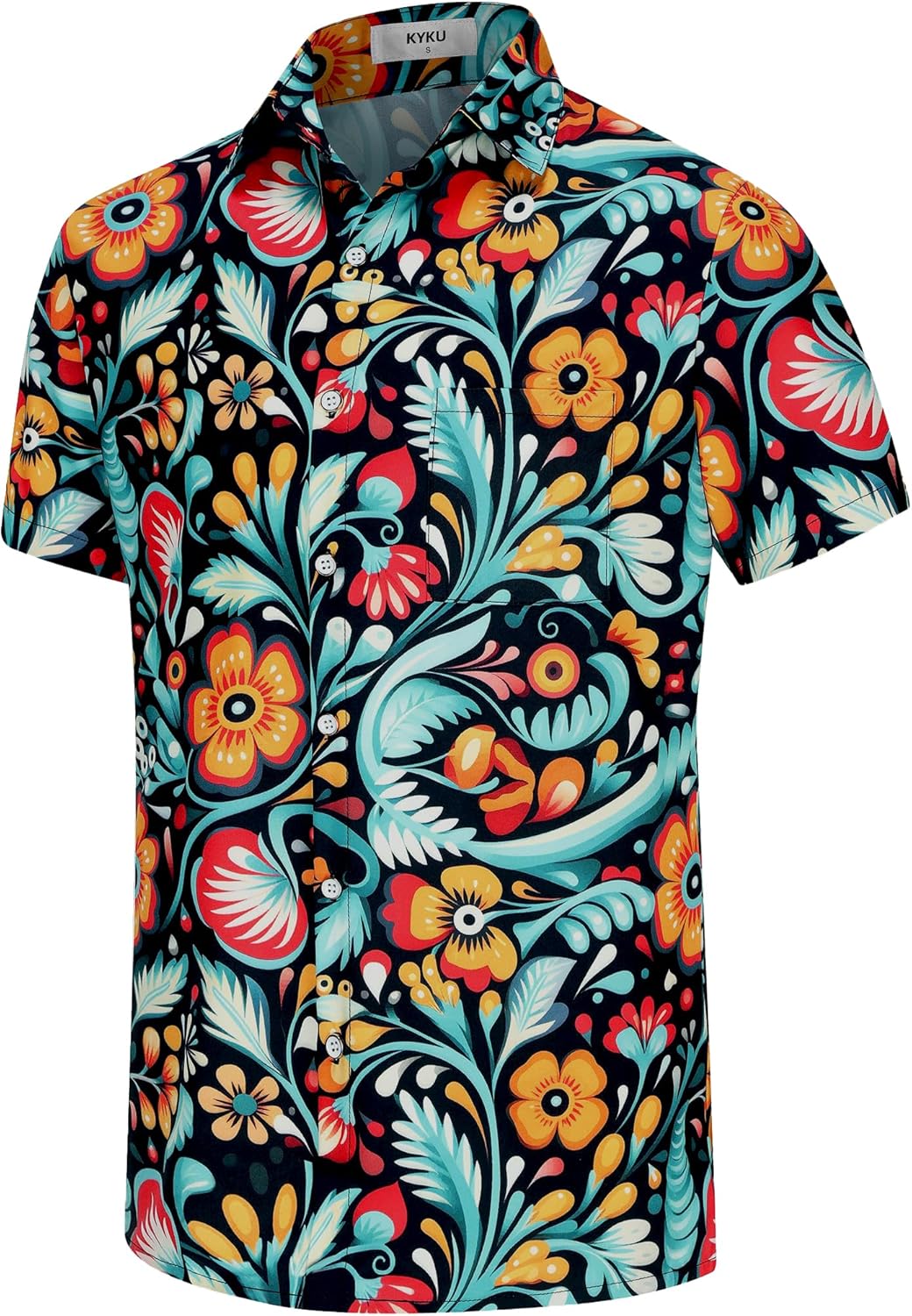 KYKU Mexico Shirt for Men Funny Beach Shirts Hawaiian Button Down Short Sleeve - Image 3