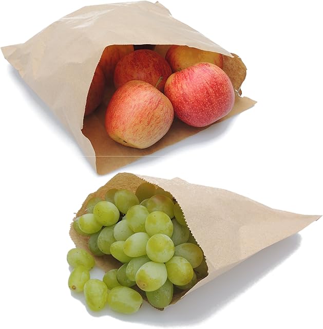 The Paper Bag company Kraft Paper Bags, Brown, 10 x 10-Inch, Pack 100