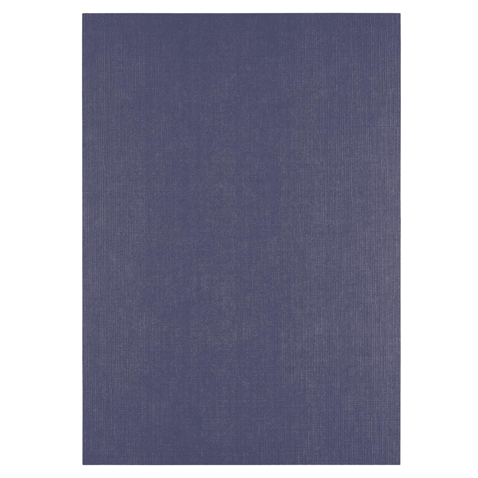 Florence Linen Cardstock A4 Blue (Eggplant) - 10 Sheets of 250 GSM Coloured Paper - Card Making Supplies for Scrapbooking and Other Crafts