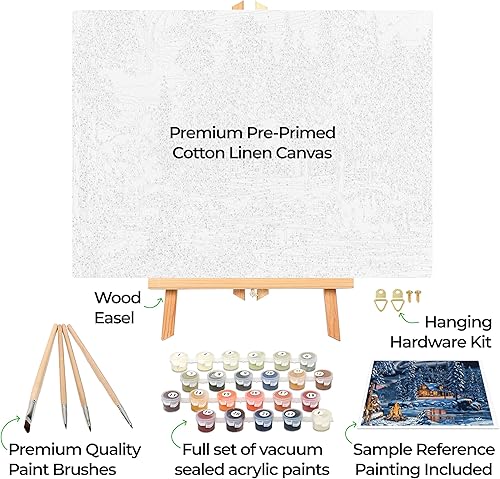 Miniatura 2 de Ledgebay - Pintura por número para adultos Kits de pintura por números, pintura sin arrugas por números para adultos principiantes, 12 x 16