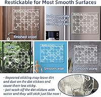 Vista 2 de Calendario mensual transparente no magnético para refrigerador, calendario mensual transparente de borrado en seco, se adhiere a la pared, vidrio