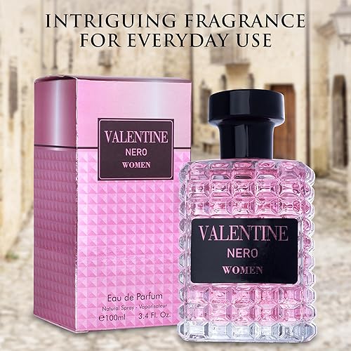 Miniatura 4 de Valentine Nero - Eau de Parfum para mujer, aroma floral ámbar, jazmín floral, vainilla bourbon y bosque, fragancia floral oriental con un toque