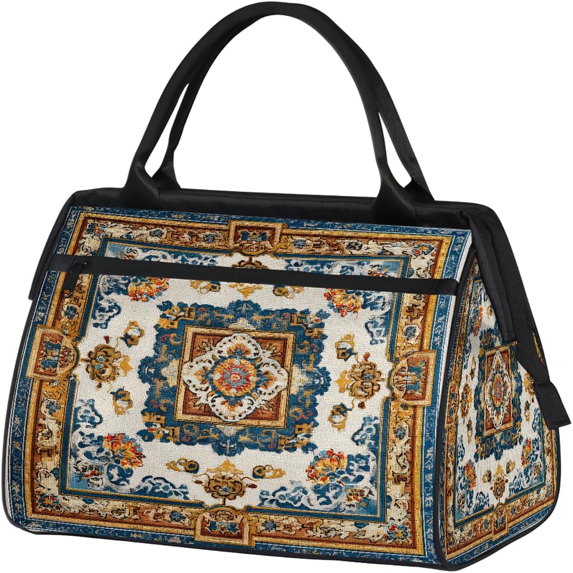 Overnight Weekender Bag for Men Women,Vintage Carpet Texture Travel Duffel Bag Waterproof Carry On Sports Gym Bags Luggage for Traveling Yoga Camping Airplane Hospital,A-31