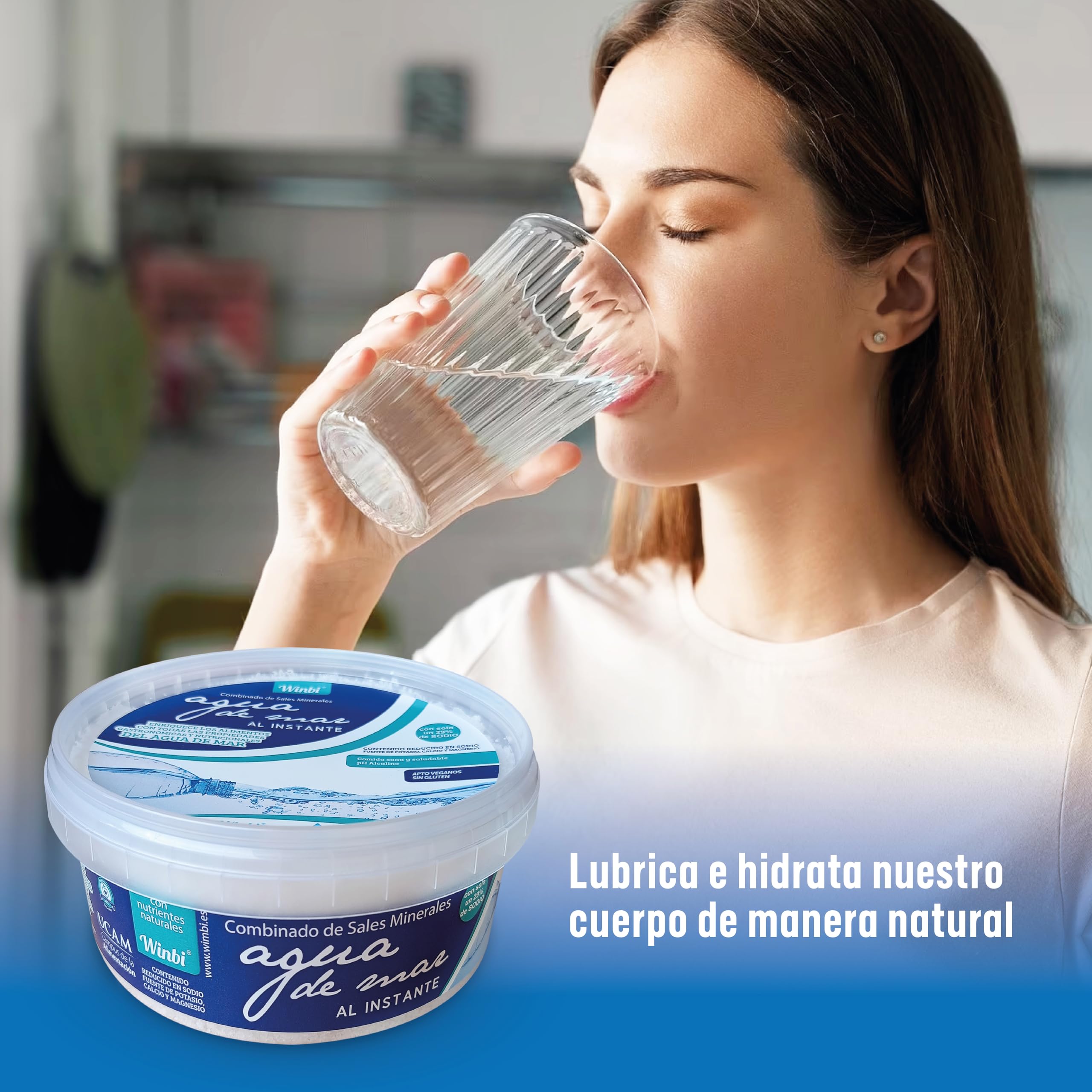 50 LITROS De Agua De Mar Winbi Para Beber. Múltiples Beneficios Al Cuerpo. Agua Marina Con Alto Contenido En Magnesio, Potasio Y Calcio. (500Gr)
