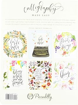 Piccadilly Calligraphy Made Easy, Guided Artistic Writing Sketchbook, Calligraphy for Beginners, 176 Pages (9781608630981)