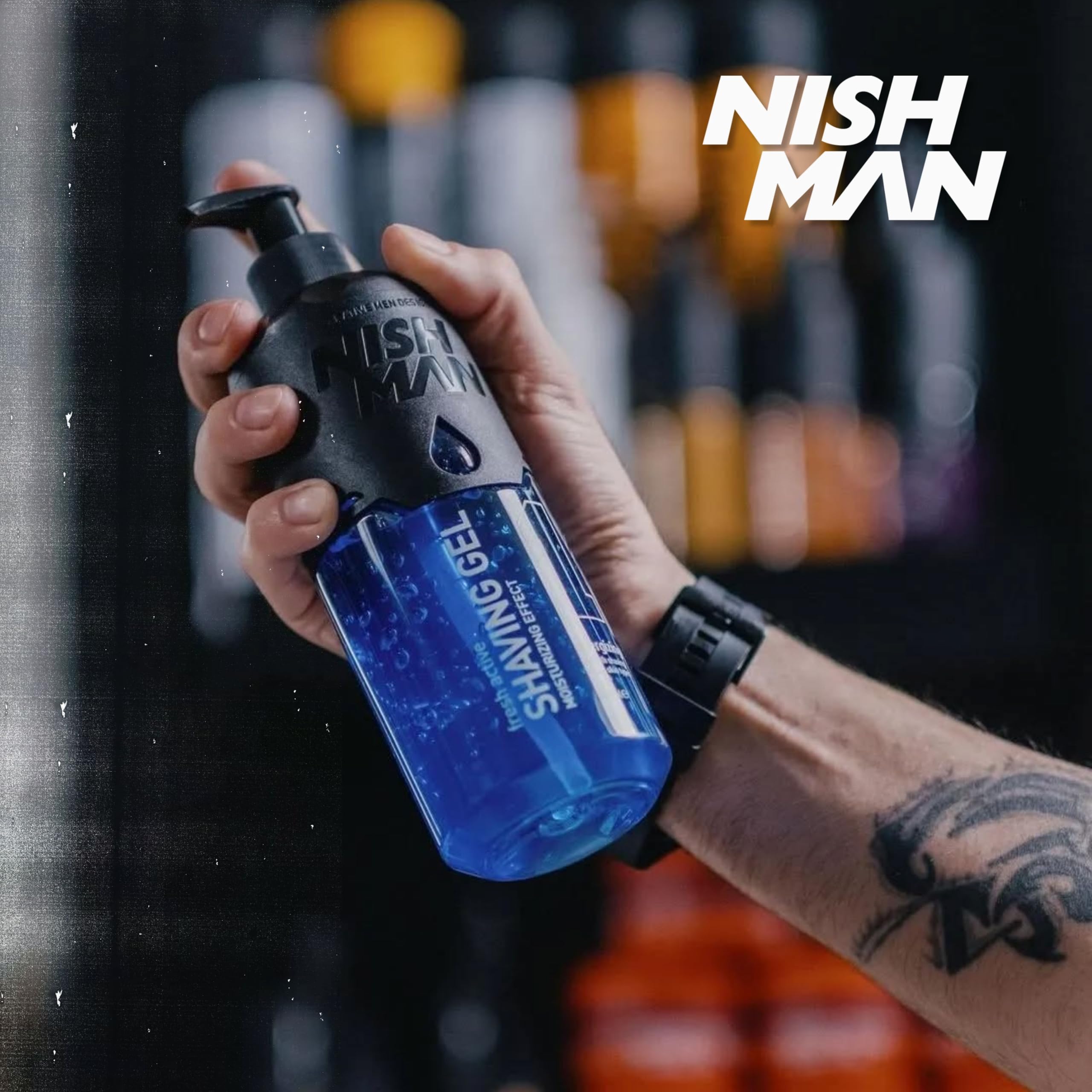 NISHMAN Żel do Golenia 01 - Energizing 400ml - Dla Gładkiego Golenia, Nawilżający i Pielęgnujący - Doskonała Ochrona dla Gładkiej Skóry - Świeży i Długotrwały Zapach - Pielęgnacja Męska
