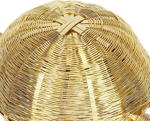 Miniatura 9 de Natudeco Infusor de té de cobre puro, colador de té de mango largo, colador de tetera, colador de té suelto, colador portátil para té empinado,