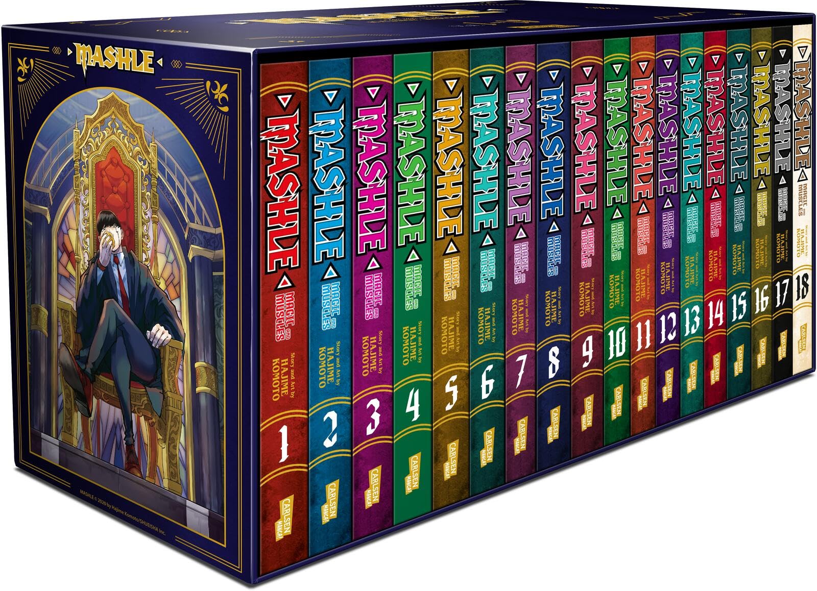 Mashle: Magic and Muscles Sammelschuber (inklusive Band 1-18): Witzige und verrückte Fantasy-Action für Fans von Magie und gestählten Muskeln! Die komplette Serie im schicken Schuber