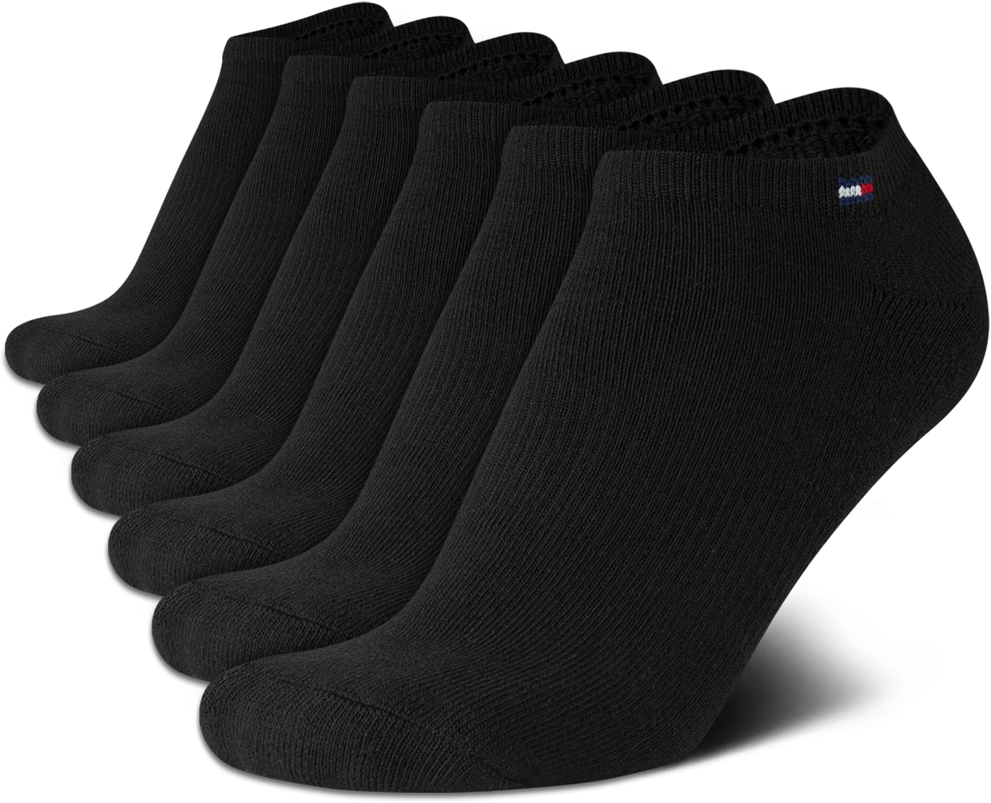 Womens No Show Socks - 6 Pack Cotton Blend Cushioned Low Cut Socks for Women for Sneakers and Loafers