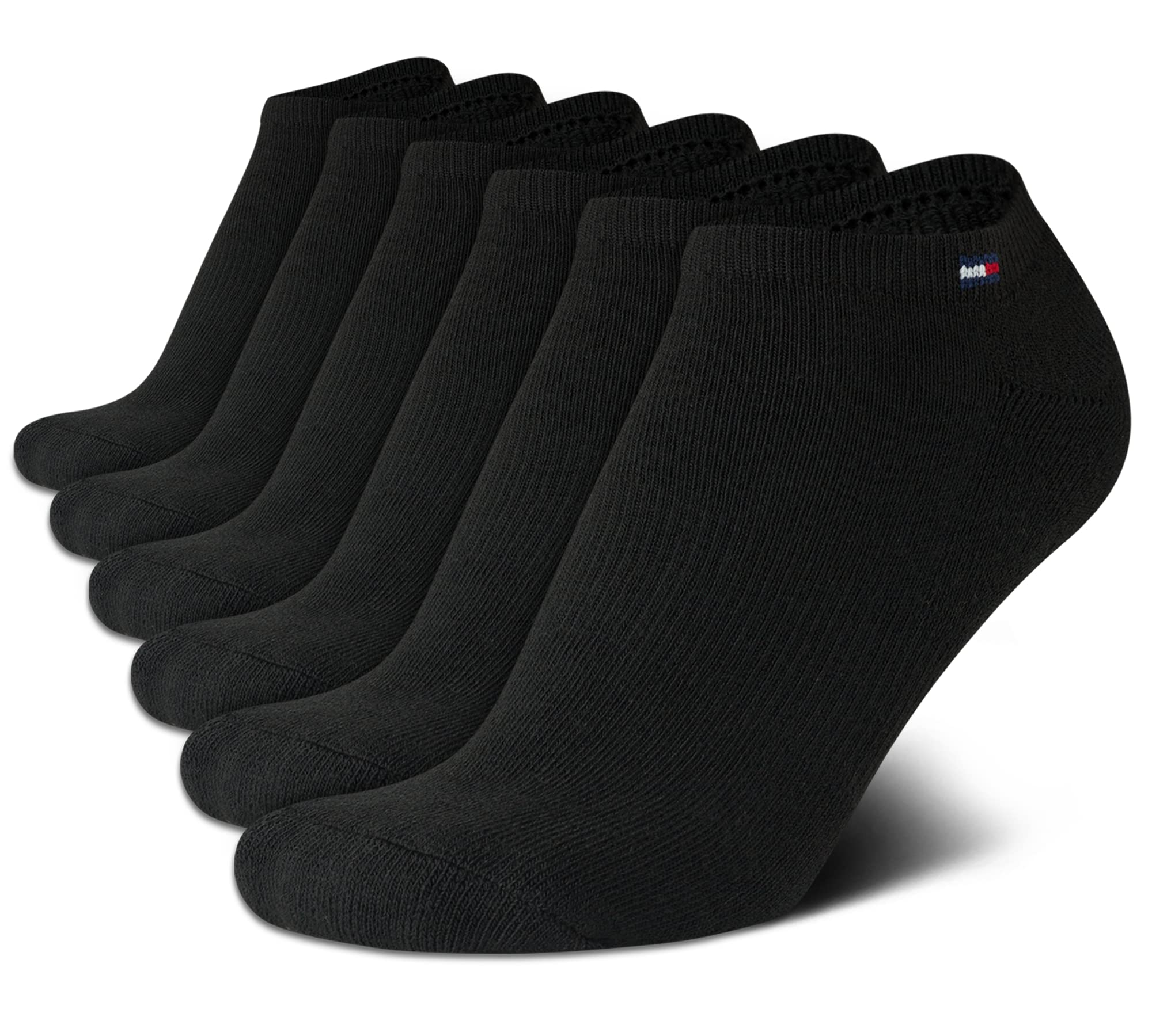 Tommy Hilfiger Women's Low Cut Socks - 6 Pack Performance Cushioned Comfort No Show Socks - Athletic Socks for Women (4-10)