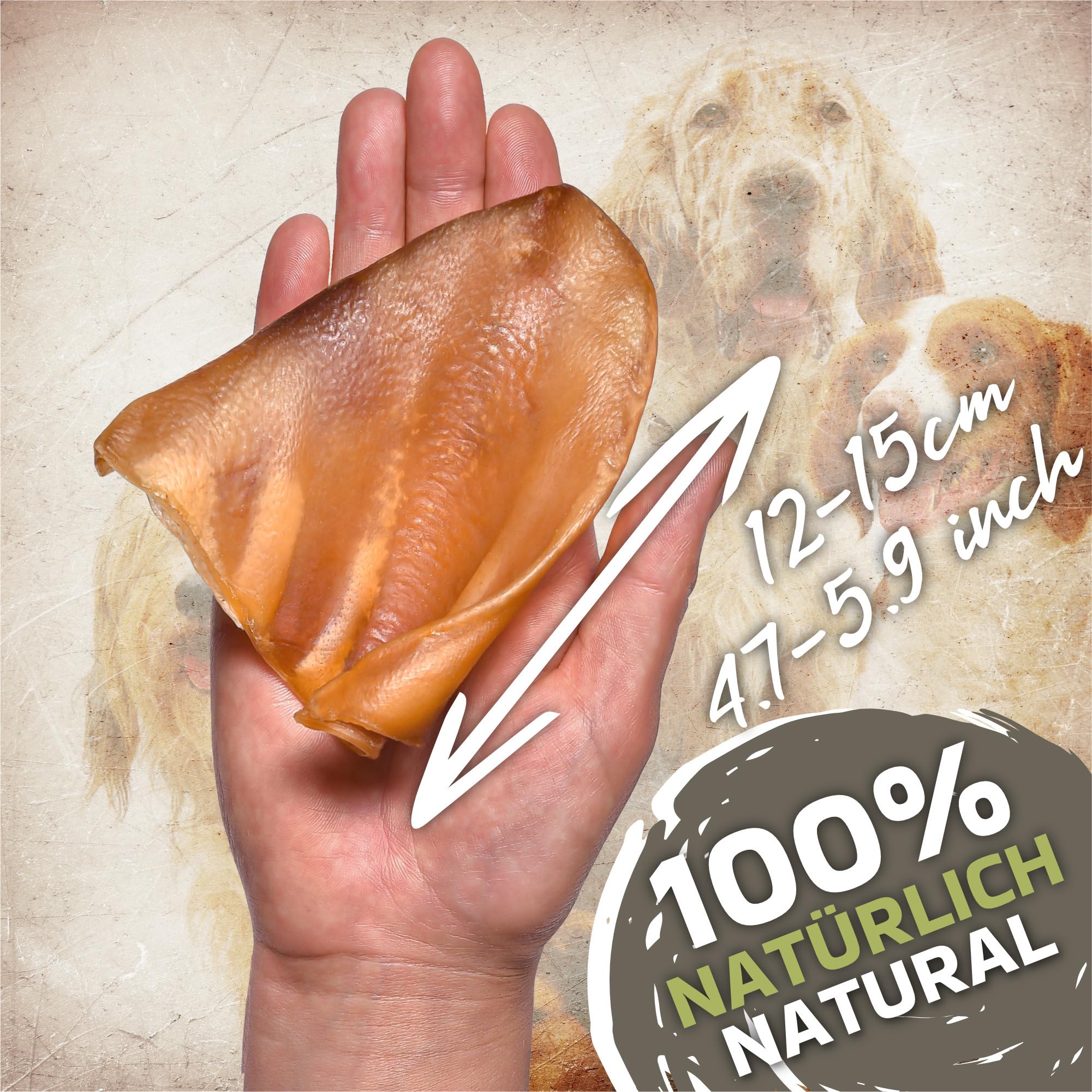 Pig Ears for Dogs 20 pcs Size S (500g), 20 count (Pack of 1) - Image 2