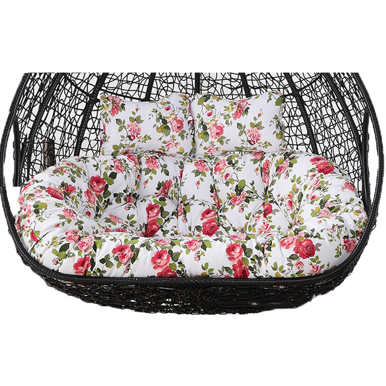 2-Personen-Ei-förmiges Outdoor-Schaukelkissen, Ersatz-Hängemattenkissen, dick, groß, waschbar, ideal für Terrasse und Garten