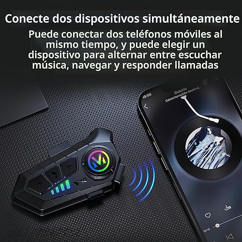 Miniatura 6 de Auriculares inalámbricos para casco de motocicleta con sonido de alta fidelidad, cancelación de ruido, batería de 25 horas, micrófono de pluma,