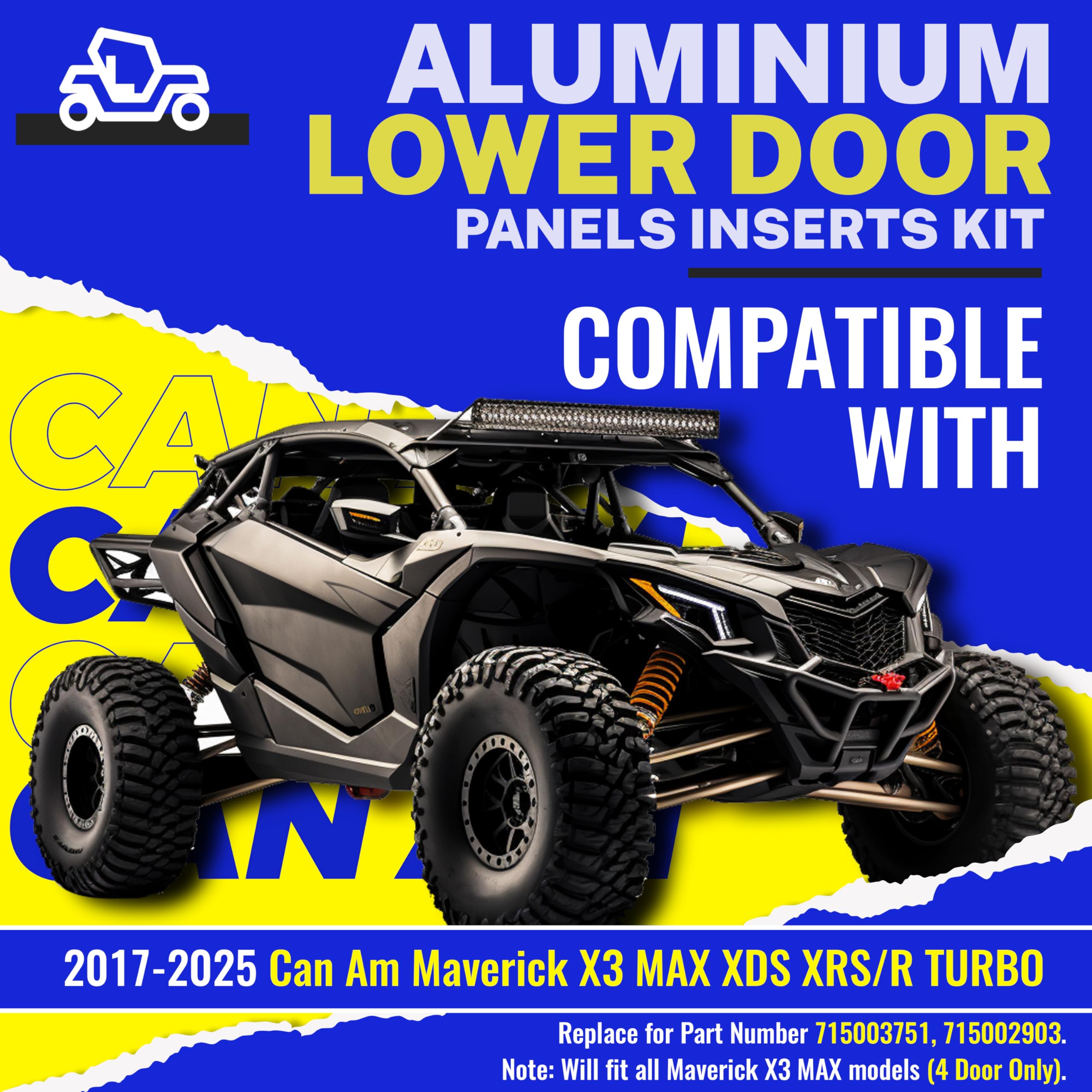 Amazon.com: ECOTRIC Lower Door Compatible with 2017-2025 Can Am
