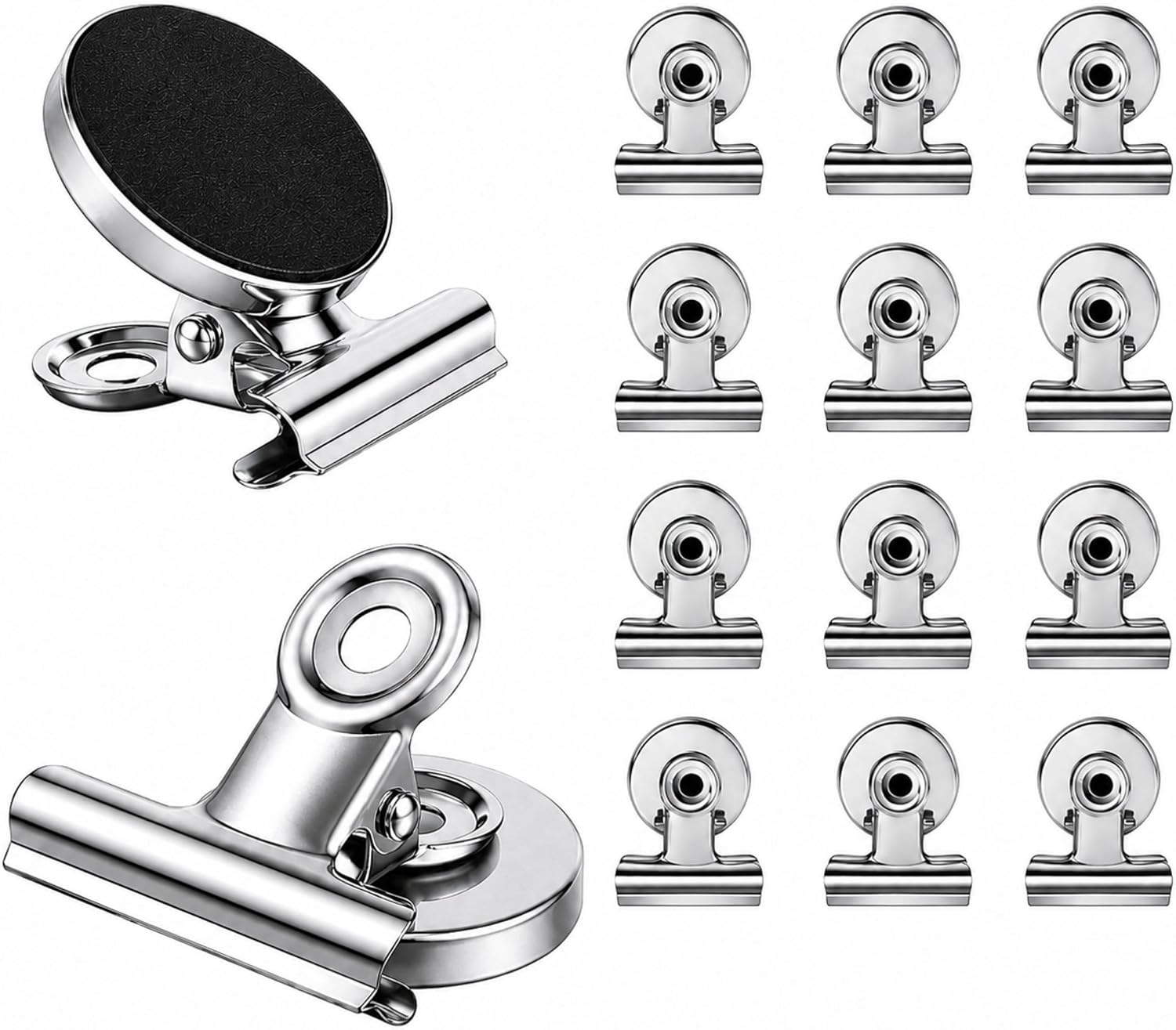 12 Pack Heavy Duty Magnetic Clips for Refrigerator and Whiteboard, Strong Fridge Magnets for Office, School, Locker, Home, and Teaching