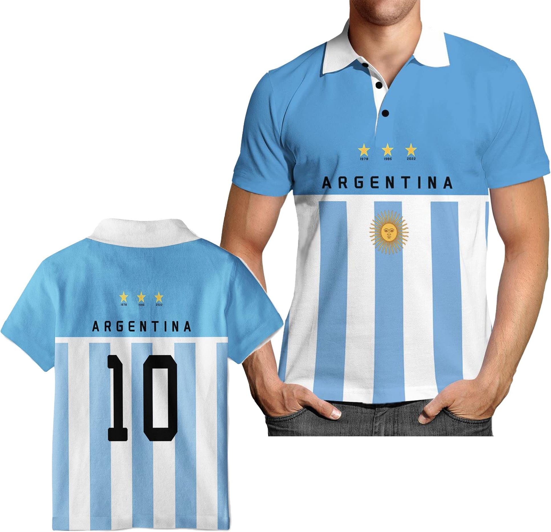 FaslofdrBrinter World Cup Black Soccer Jersey Cute Female/Male Social t-Shirt World Cup Argentina Women/Men t-Shirt