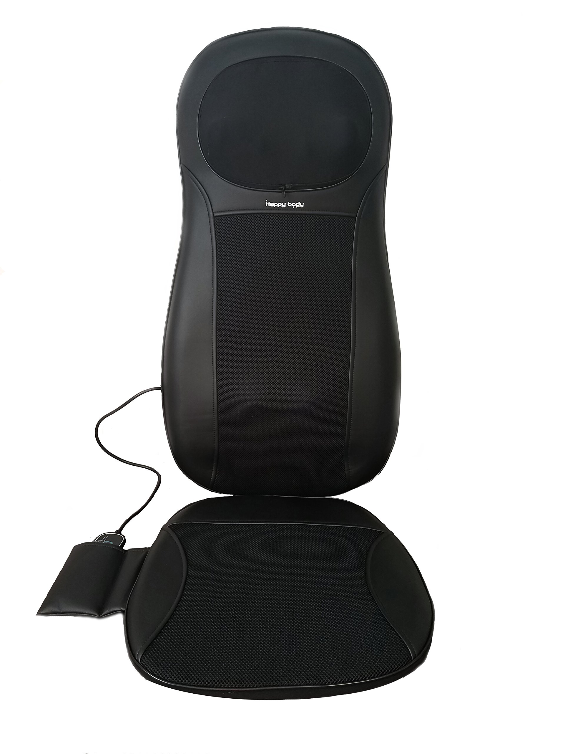 Shiatsu Heated Massage Seat Cushion - Neck & Back Massager with Heat - 16 Adjustable Settings - AccuBALL Rolling Balls - Deep Kneading Self-Massager with Vibrations - Helps Relieve Muscle Soreness