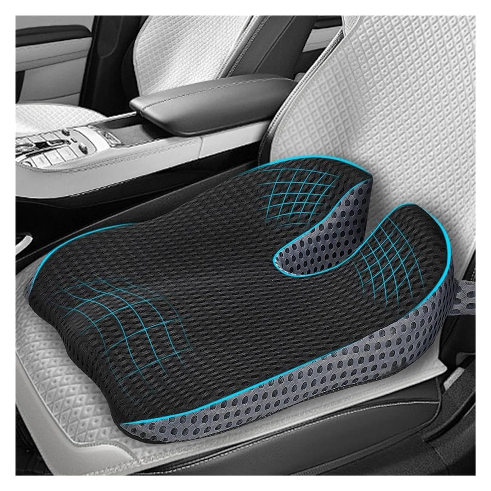 Hiverni car seat cushion Seat Cushion for Driving, Height Booster&Posture Support, Adjustable Straps